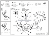 Tažné zařízení Mercedes Benz GL 2006-2012 (X164) , pevné, Galia