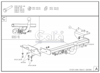 Tažné zařízení Toyota Auris HB 2007-2012, odnímatelný bajonet, Galia