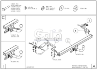 Tažné zařízení Toyota Avensis kombi 2003-2008, odnímatelný bajonet, Galia