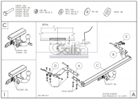Tažné zařízení Toyota Avensis sedan+5dv. 2003-2008, odnímatelný bajonet, Galia