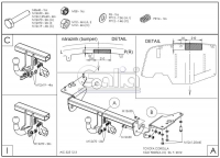 Tažné zařízení Toyota Corolla sedan 2007-2010, odnímatelný bajonet, Galia