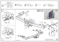 Tažné zařízení Toyota Highlander 19-, bajonet